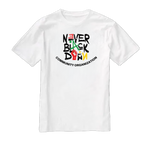 NEVER BLACK DOWN™️ Community Organization Short sleeve T-Shirt