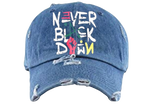 NEVER BLACK DOWN™️  Dad Hats